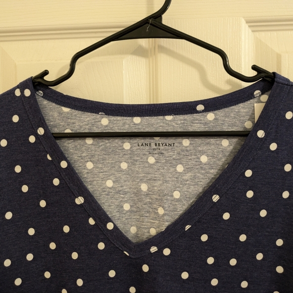 New with tags! Purple tee with white polka dots, size 22/24 - Picture 2 of 13